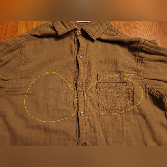 Free People X Cp Shades Marella Double Cloth Buttondown Shirt XS Grn/Vert - Picture 9 of 12